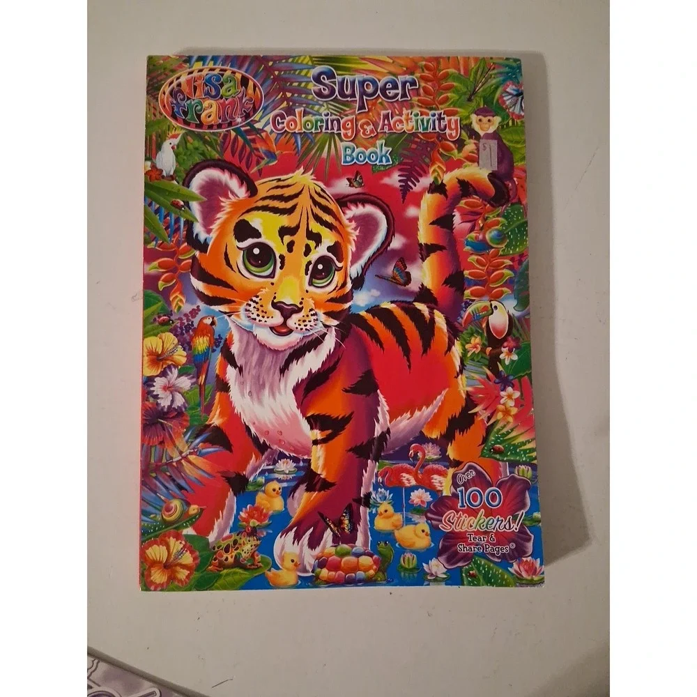 2 Lisa Frank: 1 Coloring & Activity Book 2014 & 1 Pack 400+ Stickers 2013 New